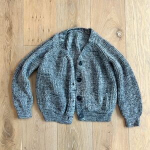 Gray Knit Vintage Cardigan